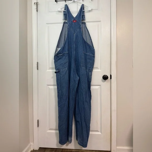 Dickies Classic Blue Denim Overalls Size 46x32 - Picture 4 of 7